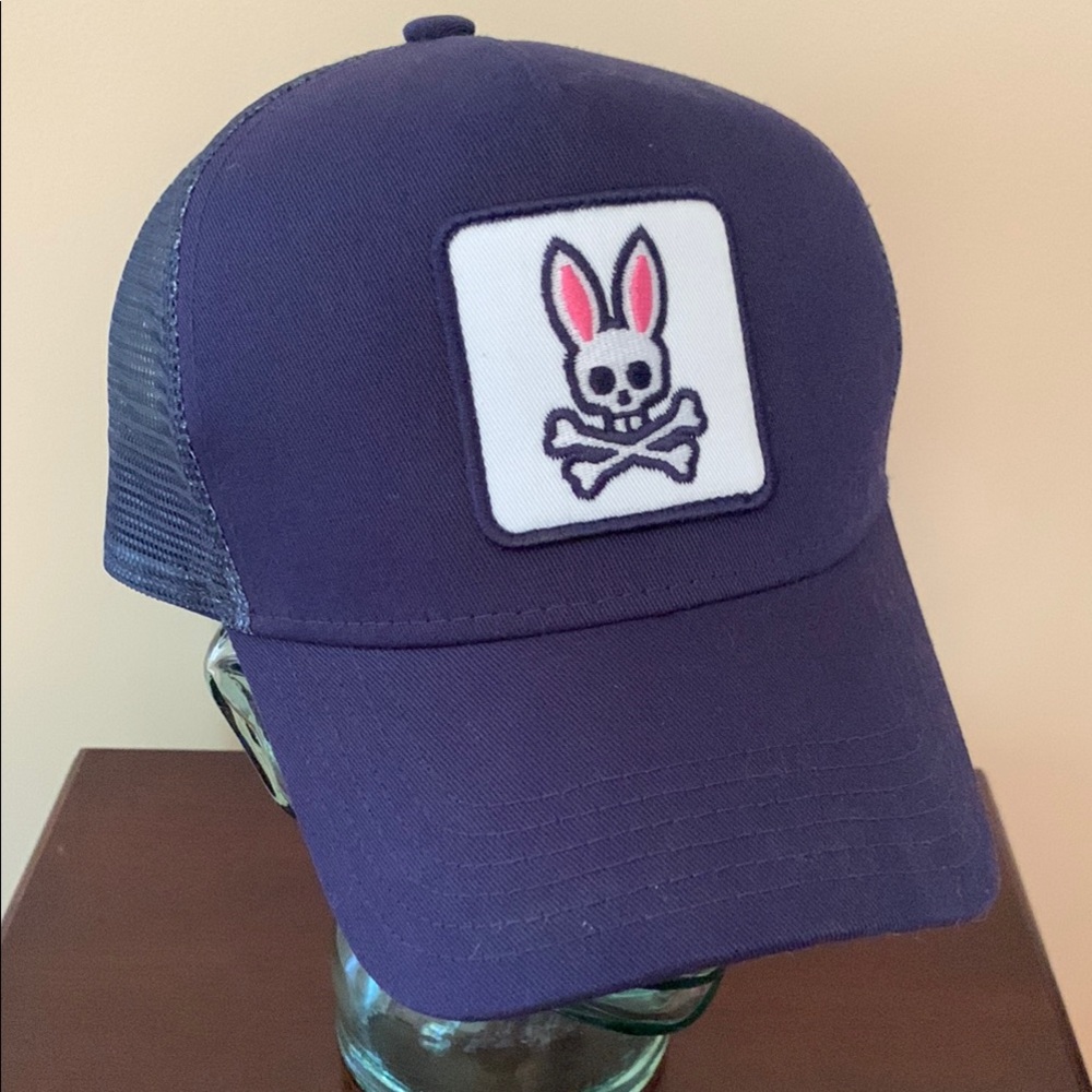 📌 NWT Super Rare Psycho Bunny Mens Bold Dad Trucker Cap ( Father’s day Collab )